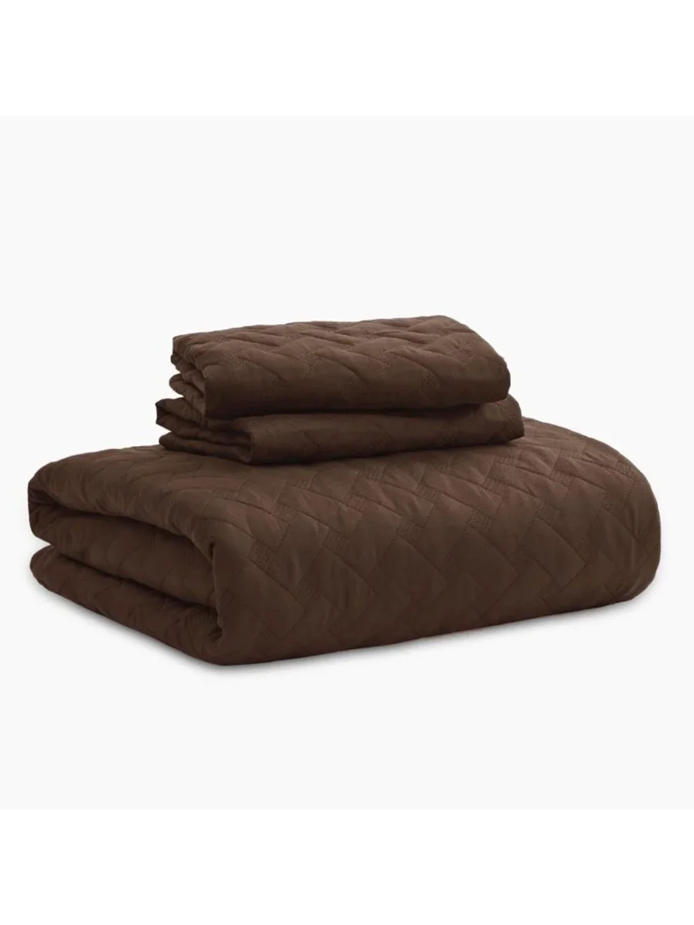 Lightweight King Size Quilt Set - Cozy Brown Comforter & Bedspread for All